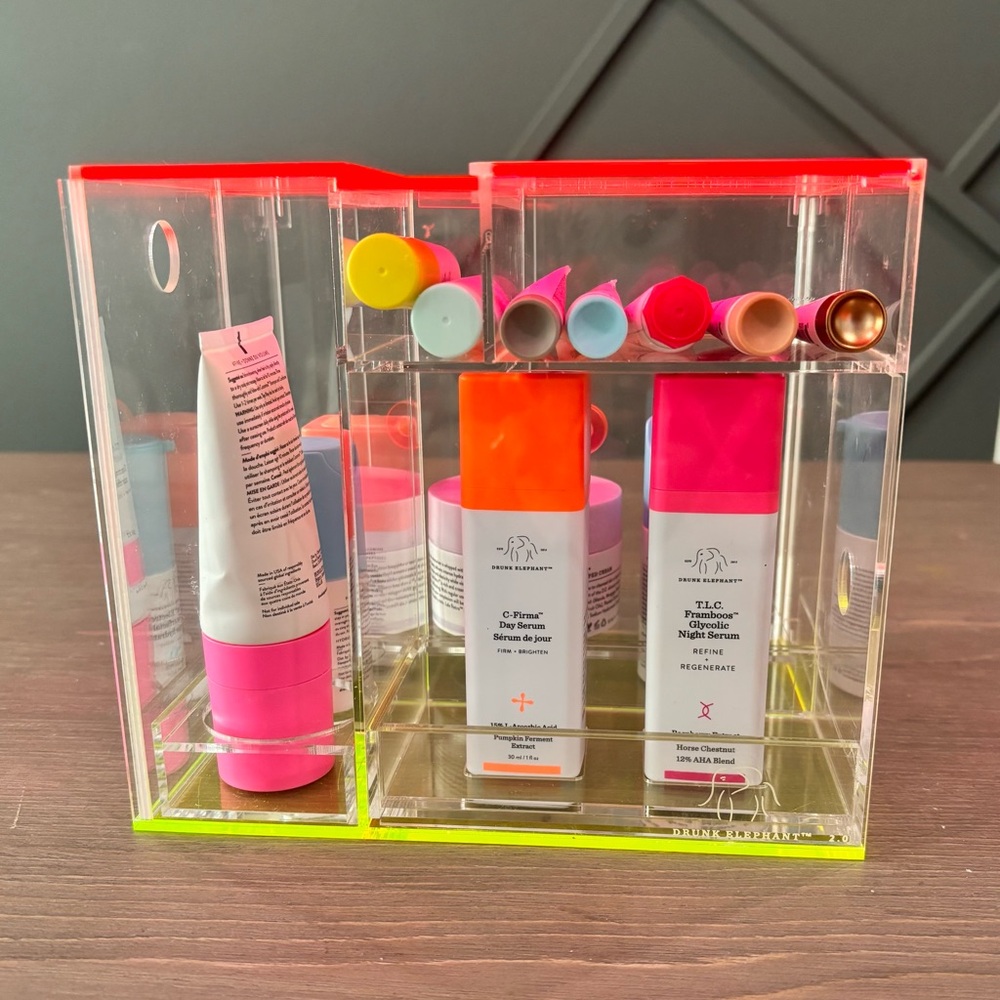 Drunk Elephant Trunk 2.0 Acrylic Organizer, released 2018, CASE only.